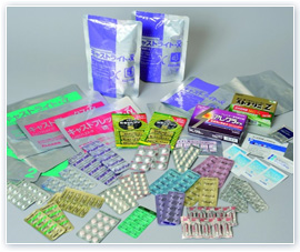 PTP (blister packs), pillow packs, etc. for pharmaceuticals